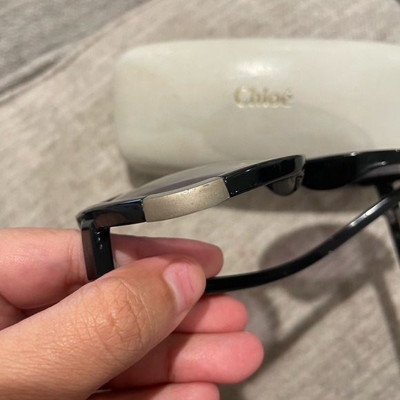 Chloe Oversize Gradient Black Sunglasses - Picture 3 of 7